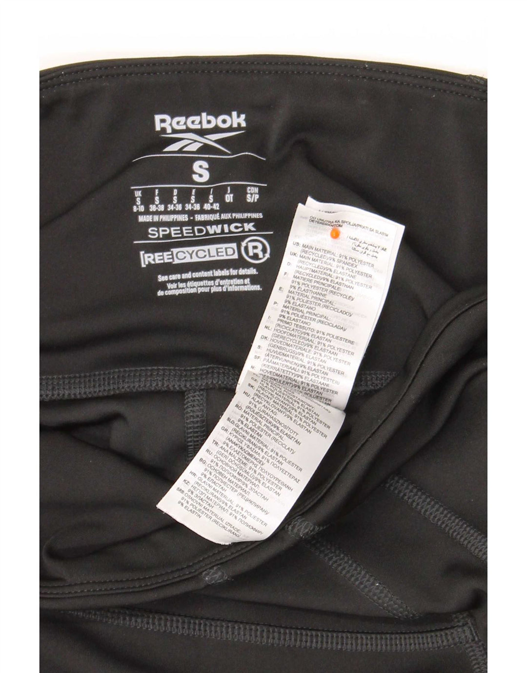 Reebok Γυναικείο Κολάν UK 8/10 Μικρός Μαύρος Πολυεστέρας