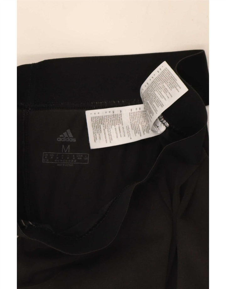 Γυναικείο κολάν Adidas UK 12/14 Μεσαίο μαύρο βαμβακερό