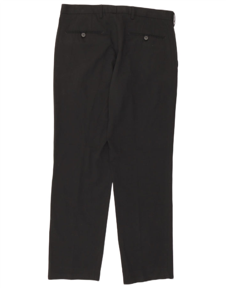 Marks & Spencer Ανδρικό κανονικό παντελόνι Casual W34 L31 Μαύρο πολυεστέρα