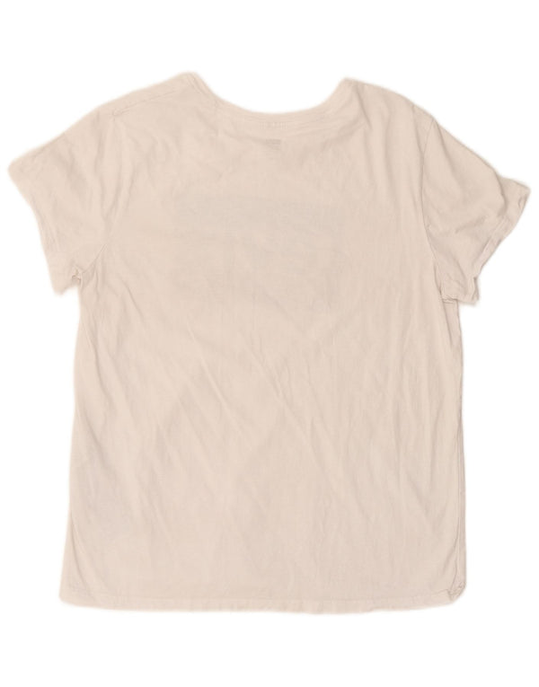 Γυναικείο γραφικό T-Shirt Levi's Top UK 18 XL Λευκό βαμβακερό