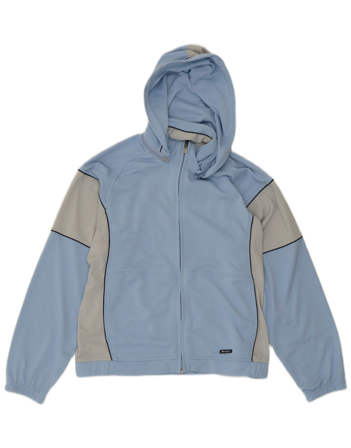 Ανδρική φόρμα με κουκούλα Champion Top Jacket μεσαίου μπλε χρώματος πολυεστέρας