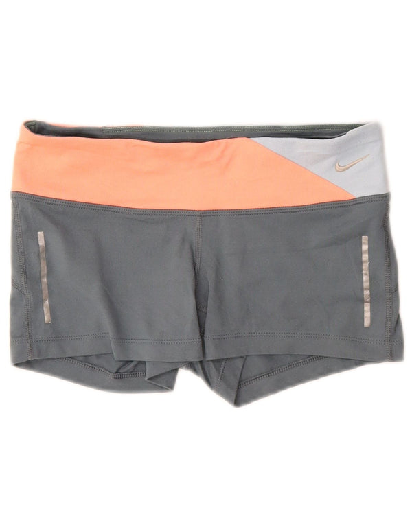 Γυναικείο αθλητικό σορτς Nike Dri Fit UK 8 Small Grey Colorblock Πολυεστέρας