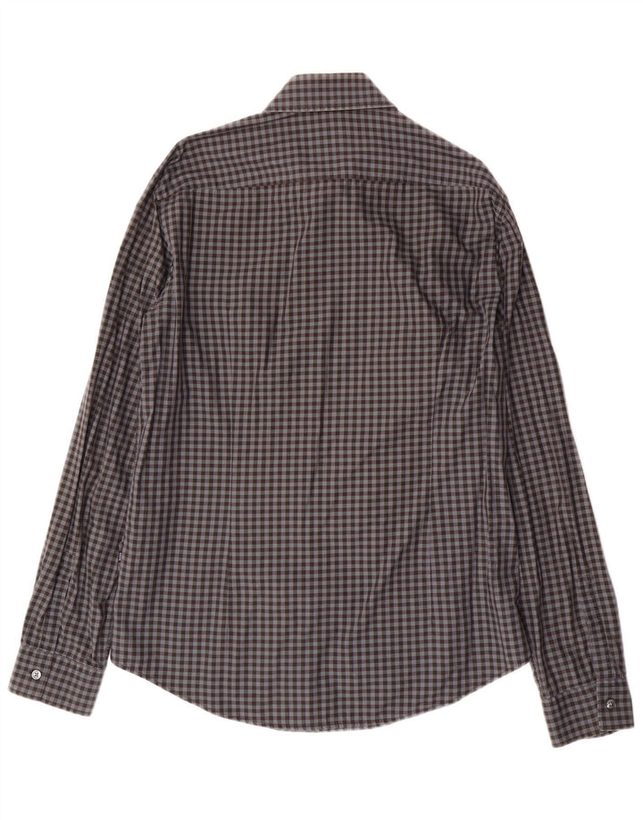Ανδρικό πουκάμισο HUGO BOSS Slim Fit Medium Grey Gingham
