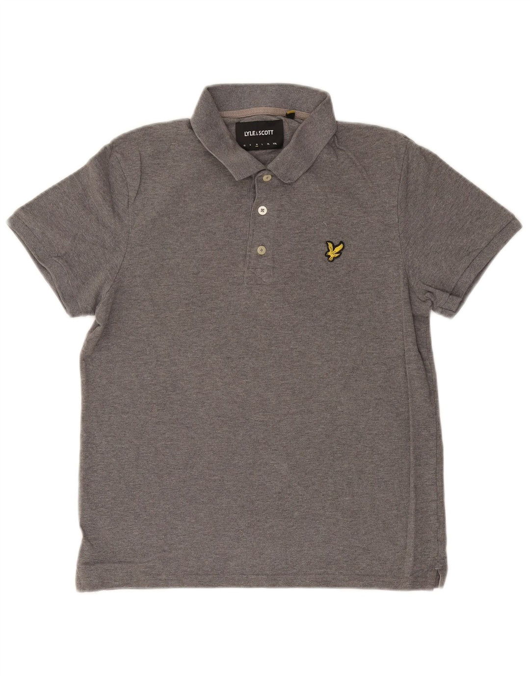 Ανδρικό πουκάμισο πόλο Lyle & Scott, βαμβακερό μεσαίο γκρι