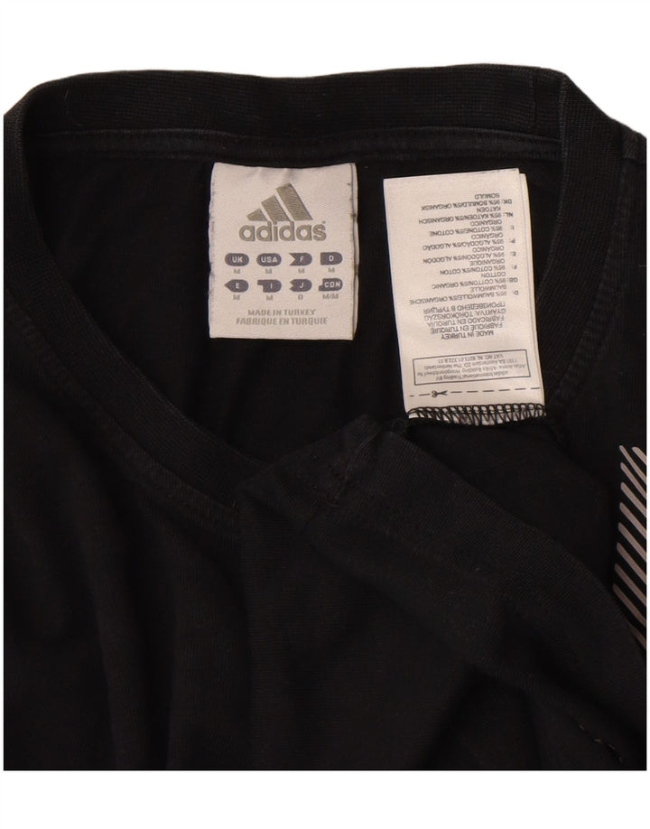 Ανδρικό γραφικό T-Shirt Adidas Top Μεσαίο μαύρο βαμβακερό