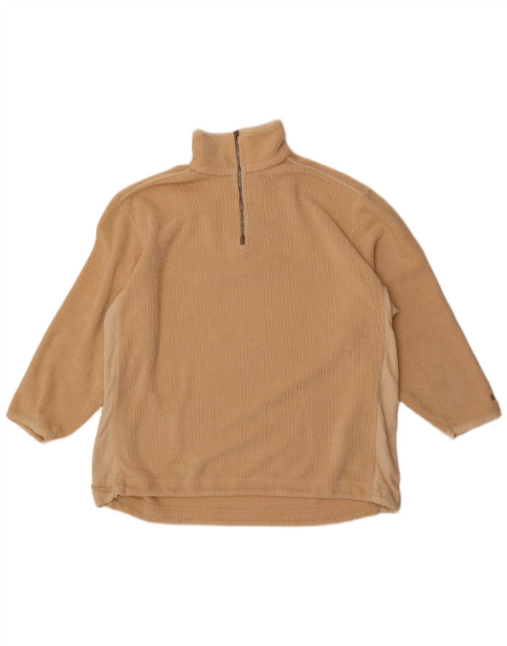 Mustang Ανδρικό φερμουάρ από Fleece Jumper Μεγάλο Μπεζ Χρώμα Πολυεστέρας