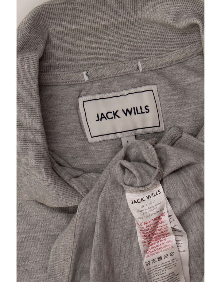 Jack Wills γυναικείο μπλουζάκι πόλο UK 14 μεγάλο γκρι βαμβακερό