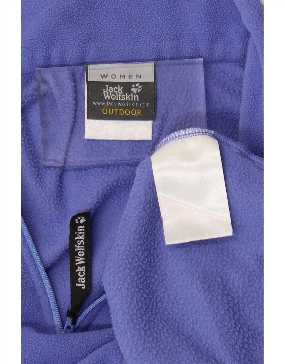 JACK WOLFSKIN Γυναικείο φερμουάρ φλις λαιμόκοψη UK 12 μεσαίο μωβ πολυεστέρας