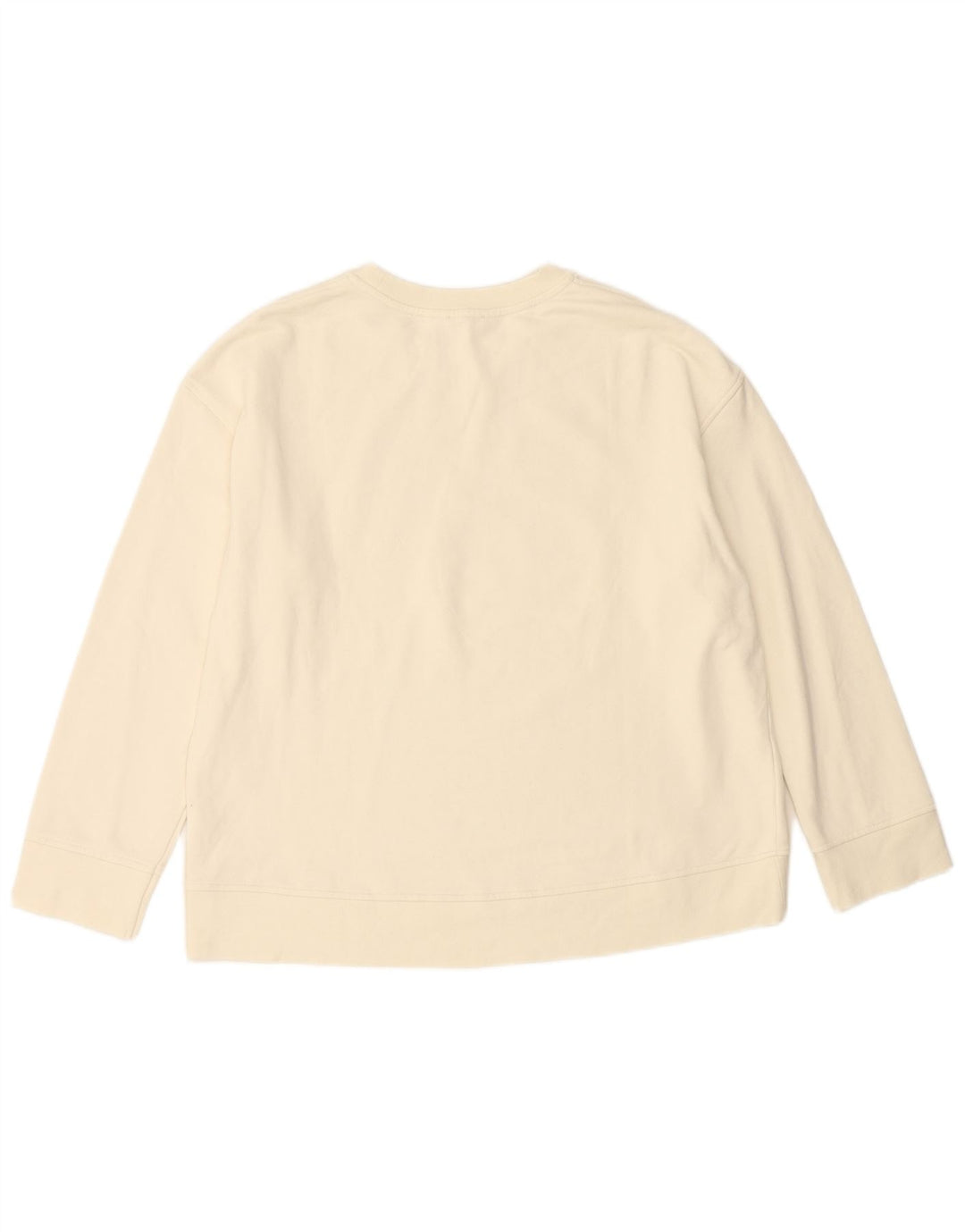 JIGSAW Γυναικεία υπερμεγέθη γραφική φούτερ Jumper UK 16 Large Off White