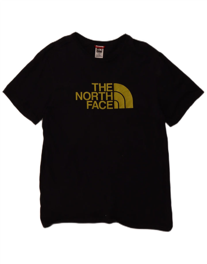 THE NORTH FACE Mens Graphic T-Shirt Top Medium Navy Blue Cotton