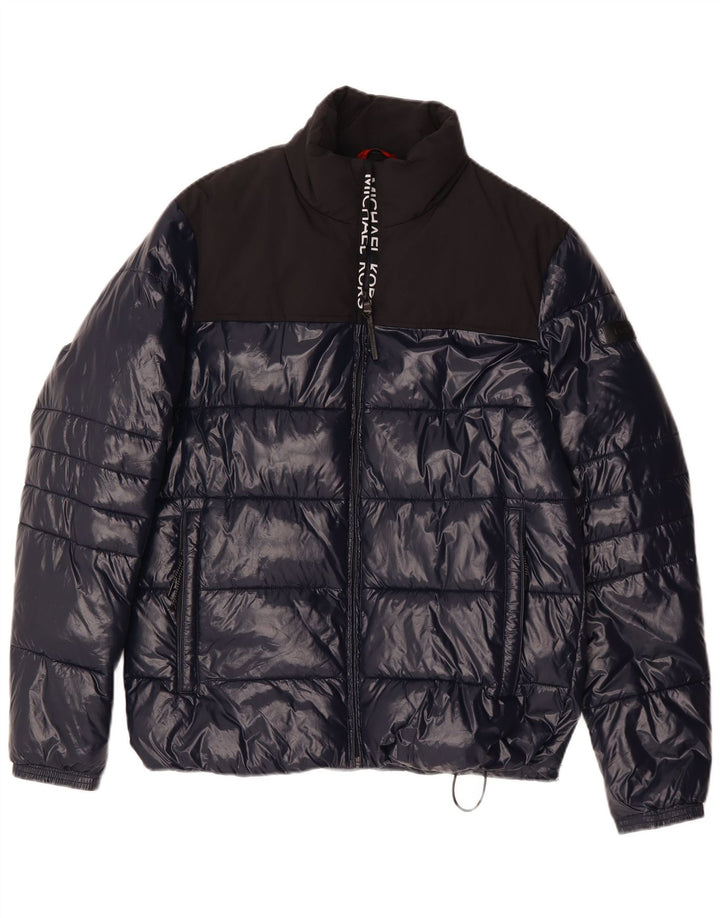 Michael Kors Ανδρικό μπουφάν με επένδυση UK 36 Small Navy Blue Polyester