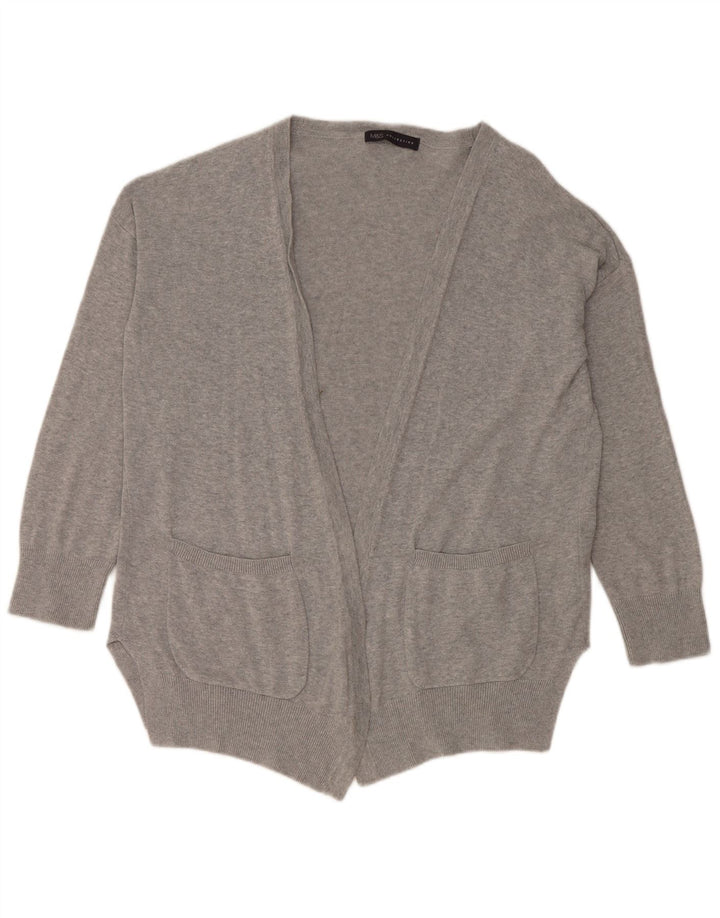 Marks & Spencer Γυναικείο ανοιχτό πουλόβερ UK 14 Medium Grey
