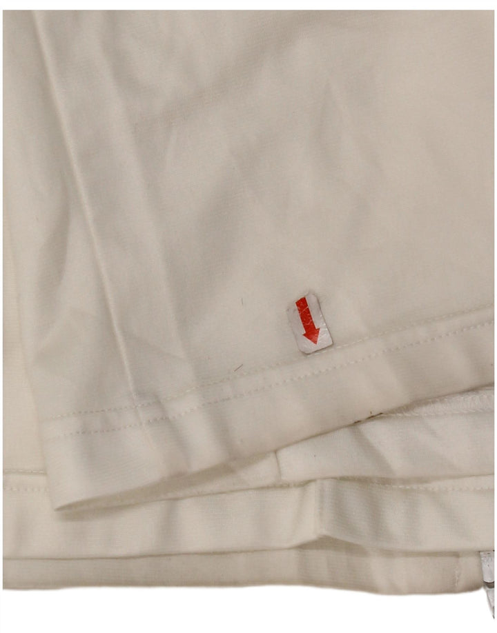 Ανδρική αθλητική φόρμα ADIDAS Παντελόνι από μεσαίο λευκό πολυεστέρα