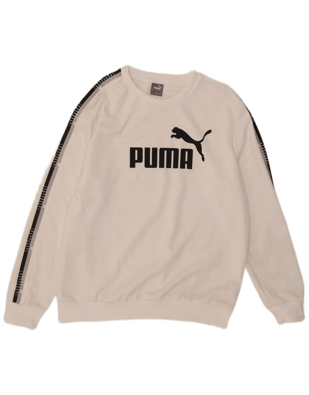 Ανδρικό γραφικό φούτερ Puma Jumper μεγάλο λευκό πολυεστέρα