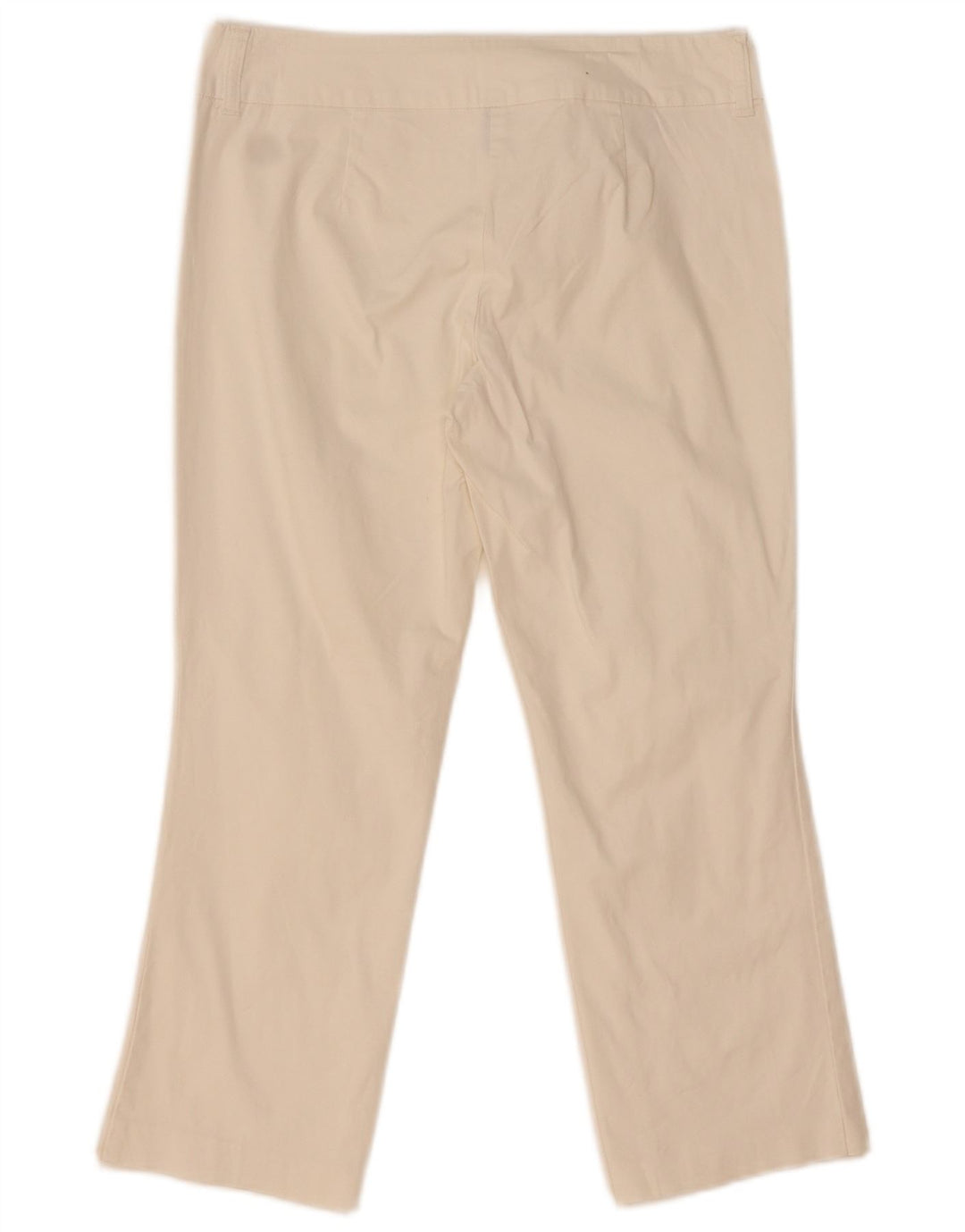 Benetton Γυναικείο Παντελόνι Capri IT 44 Medium W31 L22 Λευκό βαμβακερό