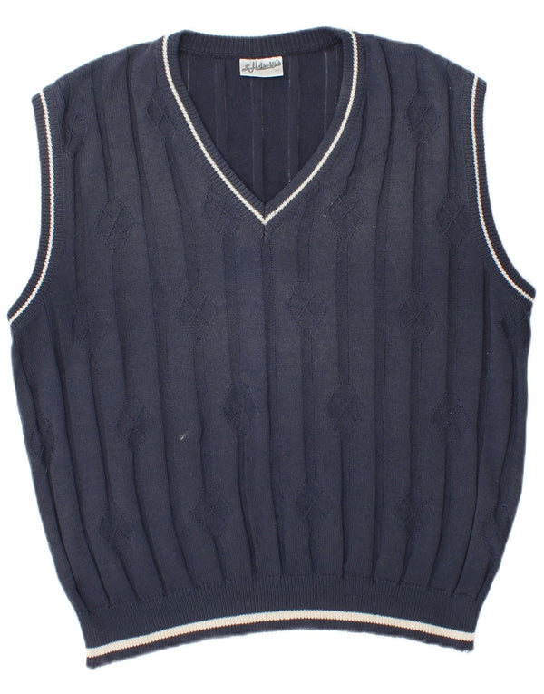 Vintage ανδρικό γιλέκο Tank Top IT 50 Medium Navy Blue