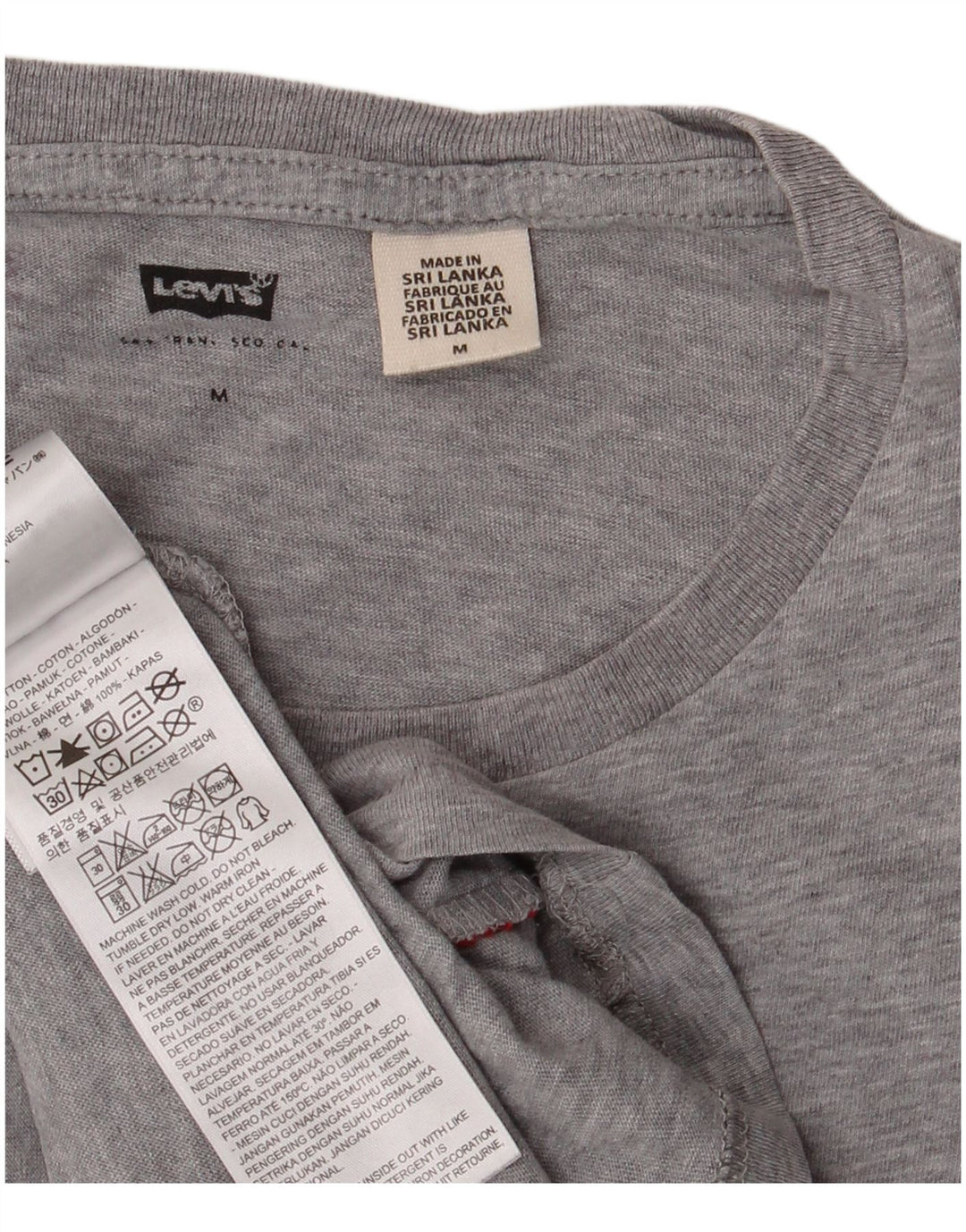Ανδρικό γραφικό T-Shirt Levi's Top Βαμβακερό με μεσαίο γκρι χρώμα