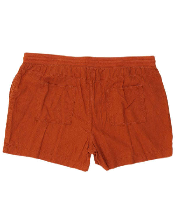 Marks & Spencer Γυναικεία Casual Σορτς UK 20 2XL W40 Πορτοκαλί λευκά είδη