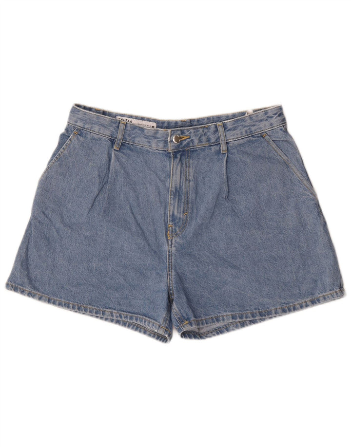 Zara Γυναικείο τζιν σορτς Medium W30 Μπλε βαμβακερό