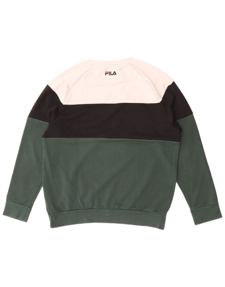 Ανδρικό γραφικό φούτερ Fila Jumper XL Green Colourblock