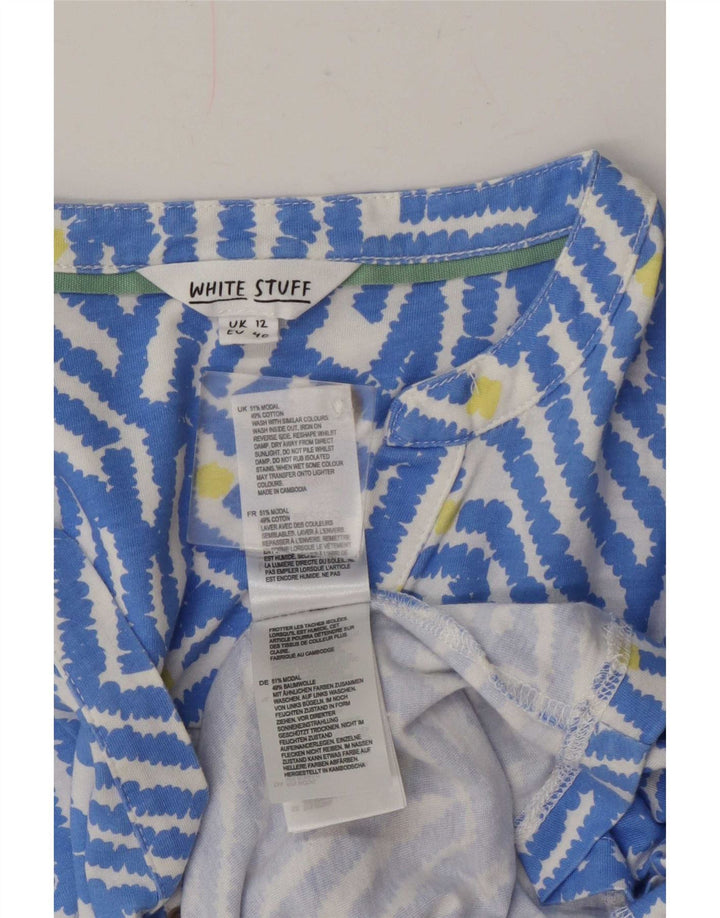 White Stuff Γυναικείο φόρεμα UK 12 Medium Blue Geometric Modal
