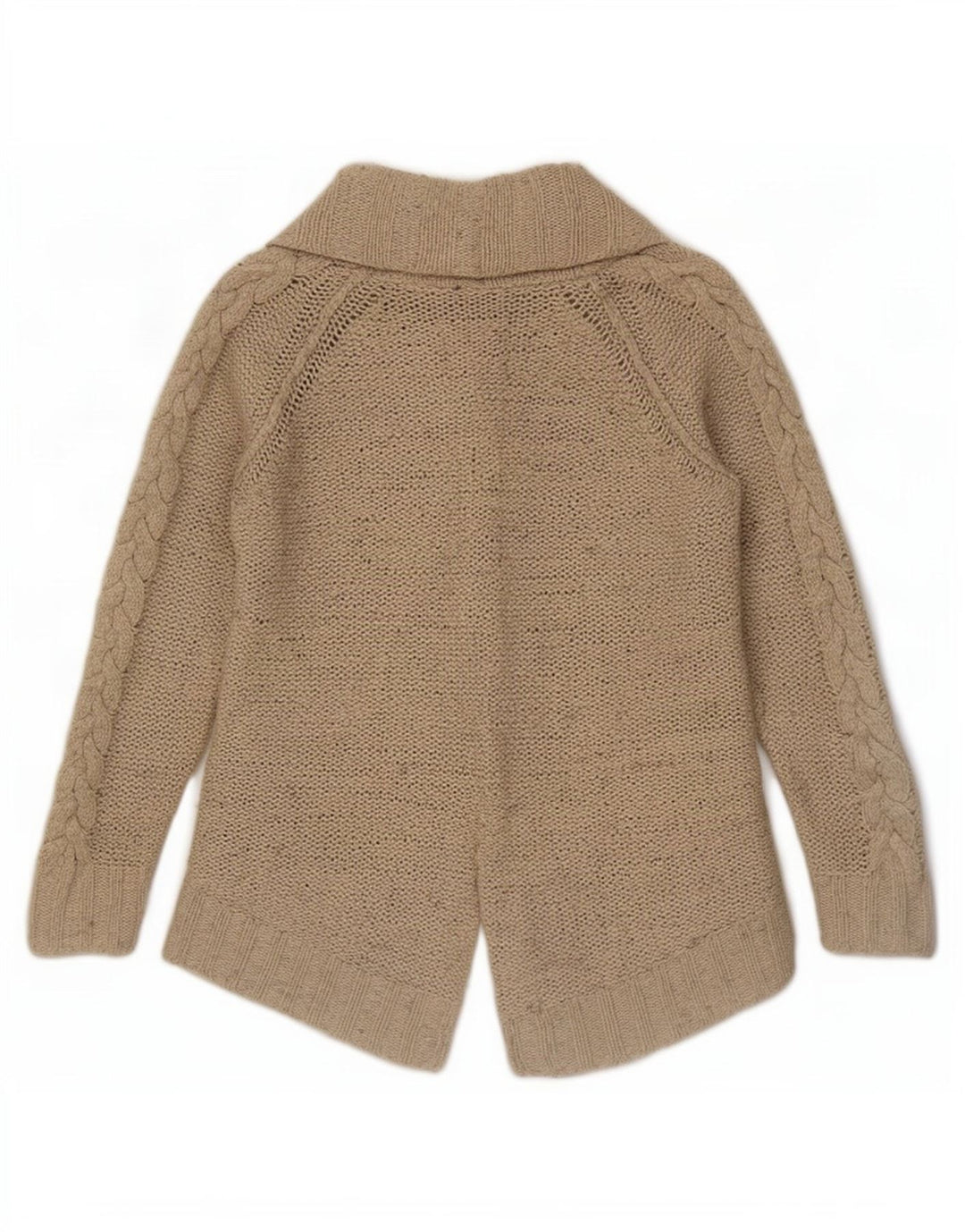 Zara Γυναικεία ανοιχτή ζακέτα UK 10 Small Beige Nylon