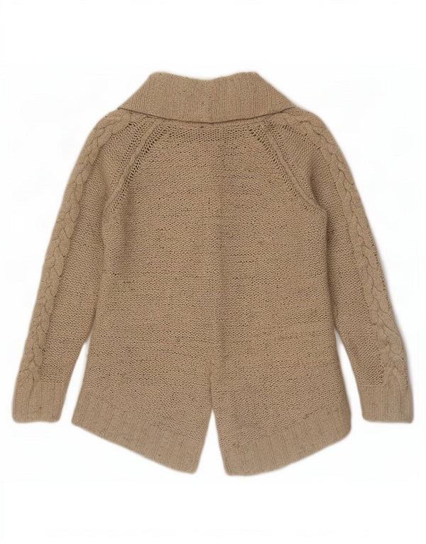 Zara Γυναικεία ανοιχτή ζακέτα UK 10 Small Beige Nylon