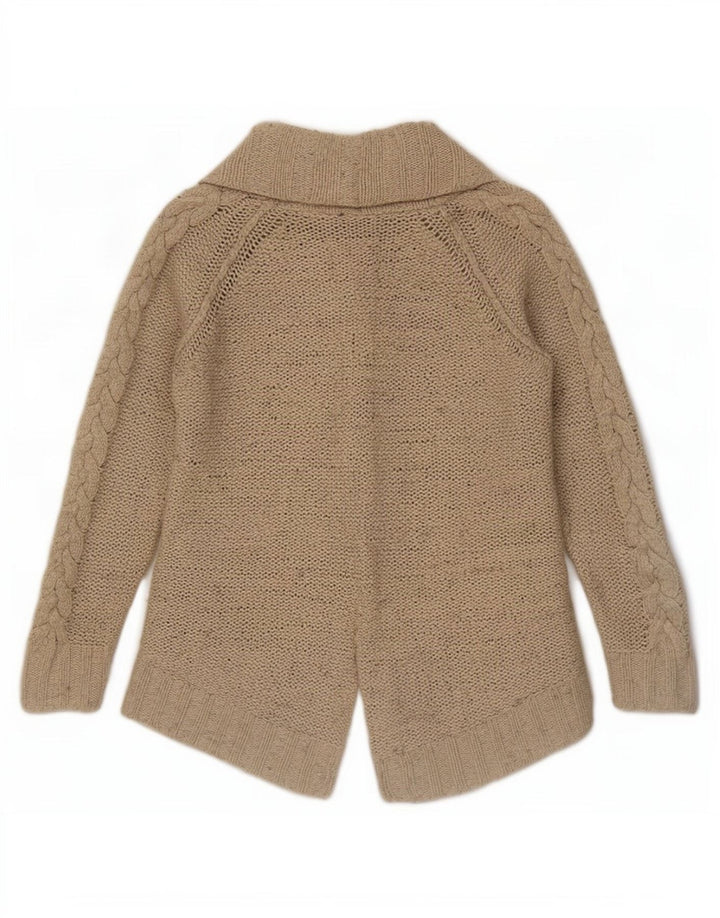 Zara Γυναικεία ανοιχτή ζακέτα UK 10 Small Beige Nylon