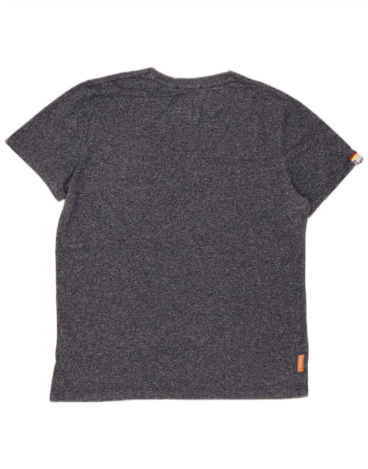 Ανδρικό T-Shirt SUPERDRY Top Large Navy Blue από βαμβακερό ύφασμα