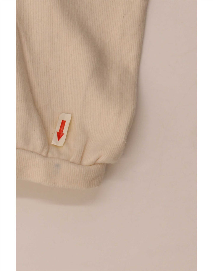 Zara Γυναικεία Μπλούζα Crop Top UK 10 Small Beige Cotton