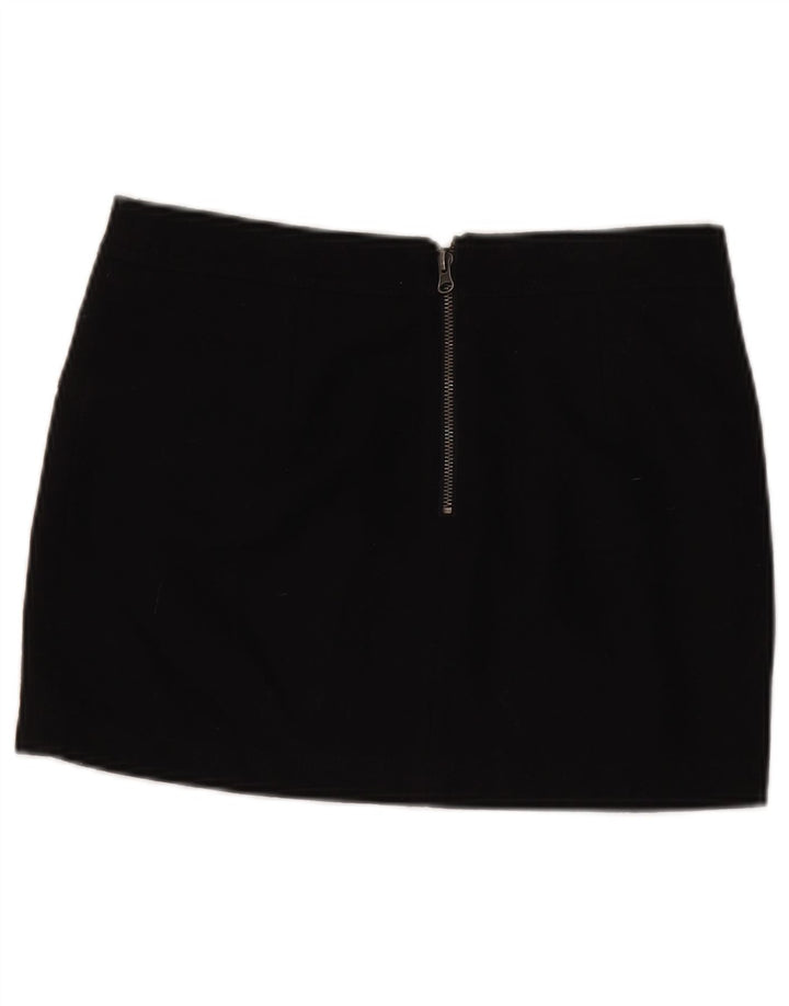 Γυναικεία Μίνι Φούστα Benetton IT 42 Medium W30 Μαύρη Μάλλινη