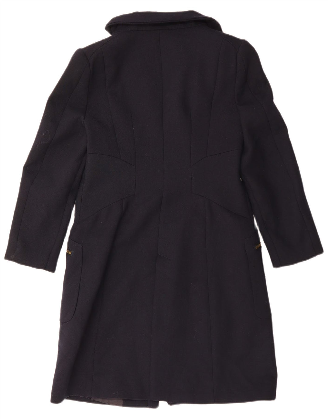 Zara Γυναικείο Πανωφόρι UK 14 Large Navy Blue Polyester