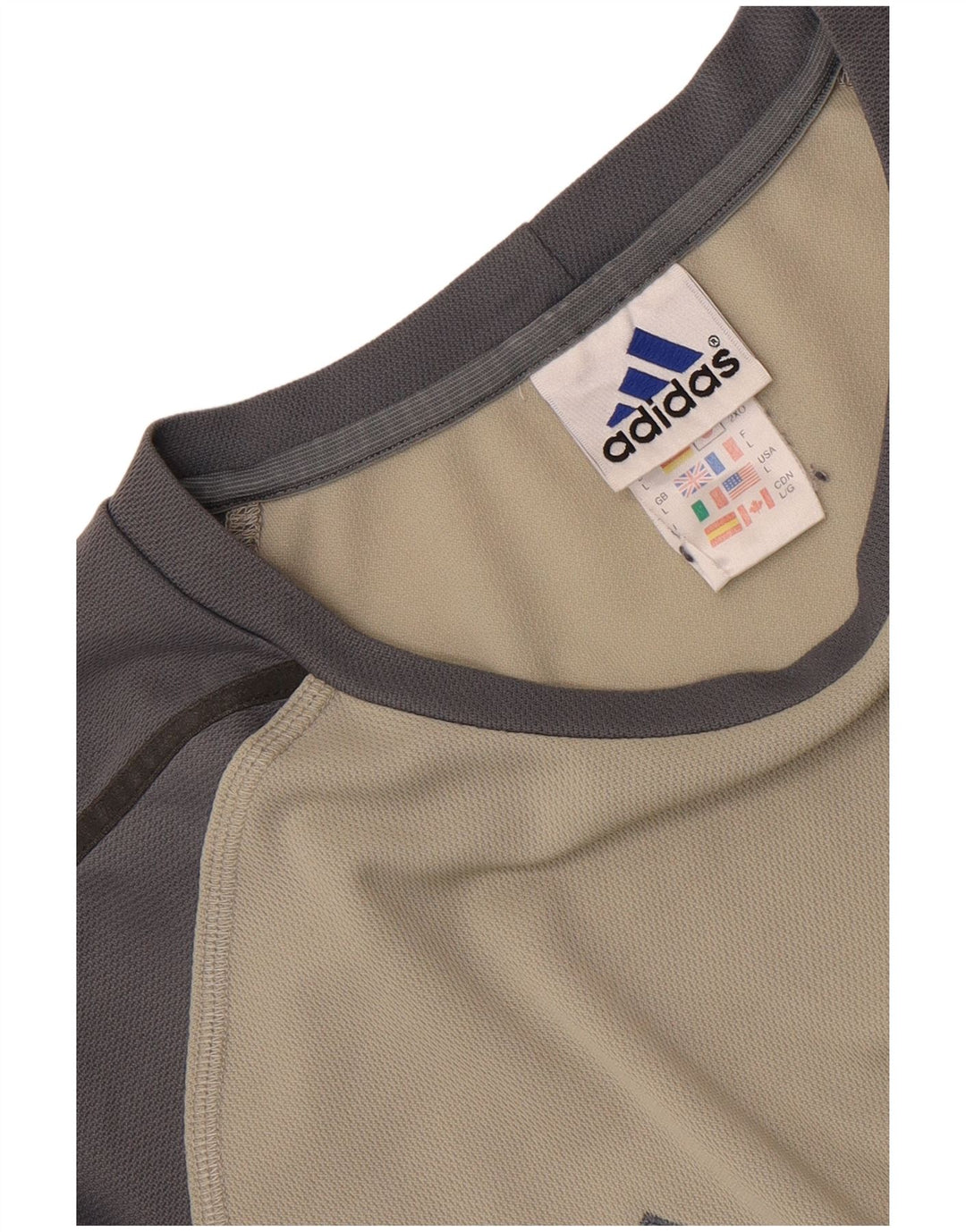 Ανδρικό T-Shirt Adidas Top Large Grey Colourblock Polyester