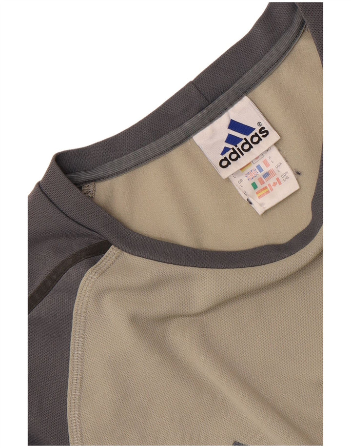 Ανδρικό T-Shirt Adidas Top Large Grey Colourblock Polyester