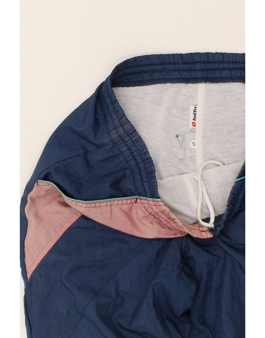 LOTTO Mens Tracksuit Trousers Small Navy Blue Colourblock Vintage Lotto and Second-Hand Lotto from Messina Hembry 
