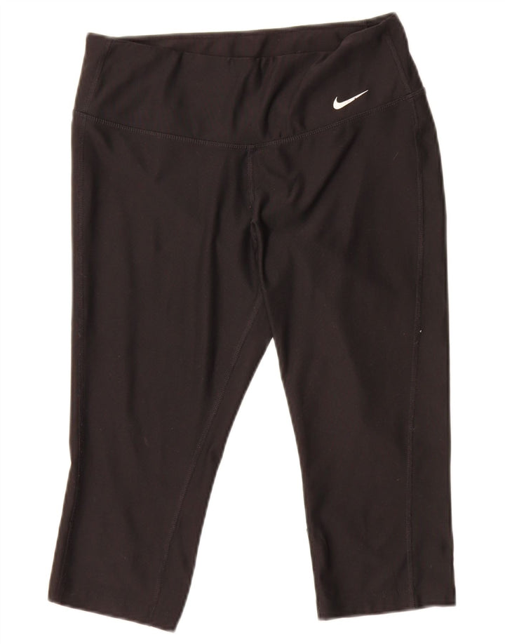 Nike Γυναικεία κολάν Capri UK 10 Small Black Polyester