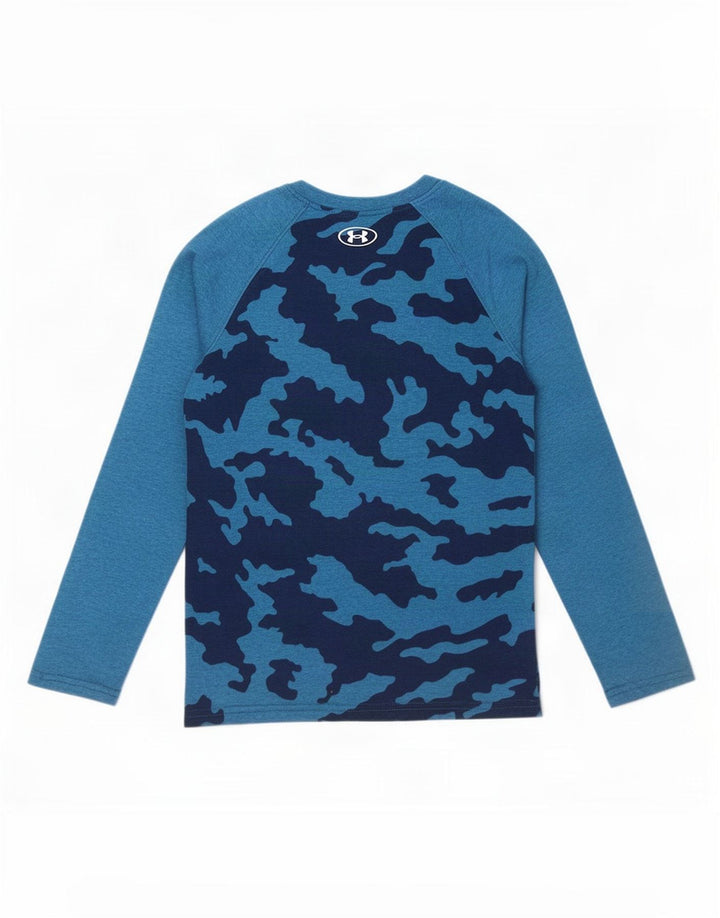 Under Armour Boys Top Μακρύ μανίκι 9-10 ετών Μεσαίο Μπλε Καμουφλάζ