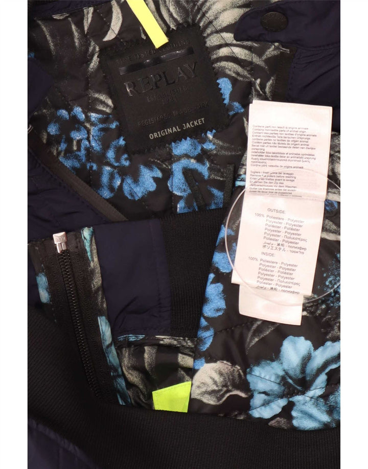 Ανδρικό καπιτονέ μπουφάν Replay UK 38 Medium Navy Blue Polyester
