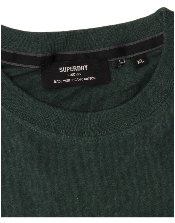 Superdry Ανδρικό T-Shirt Top XL Πράσινο βαμβακερό