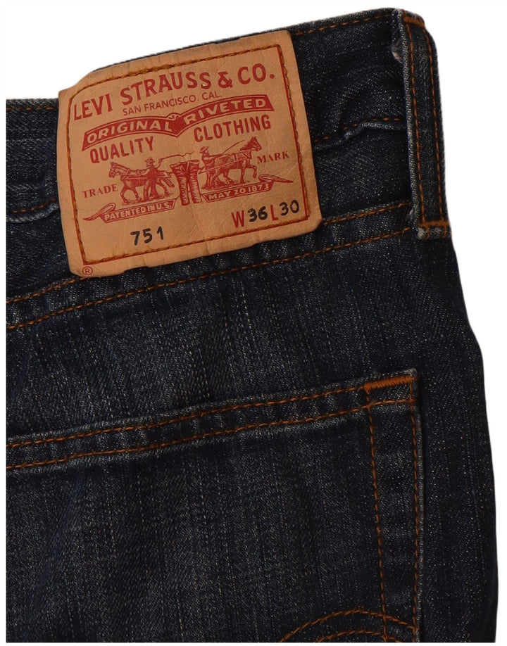 LEVI'S Ανδρικό 751 ίσιο τζιν W36 L30 Navy Blue Cotton