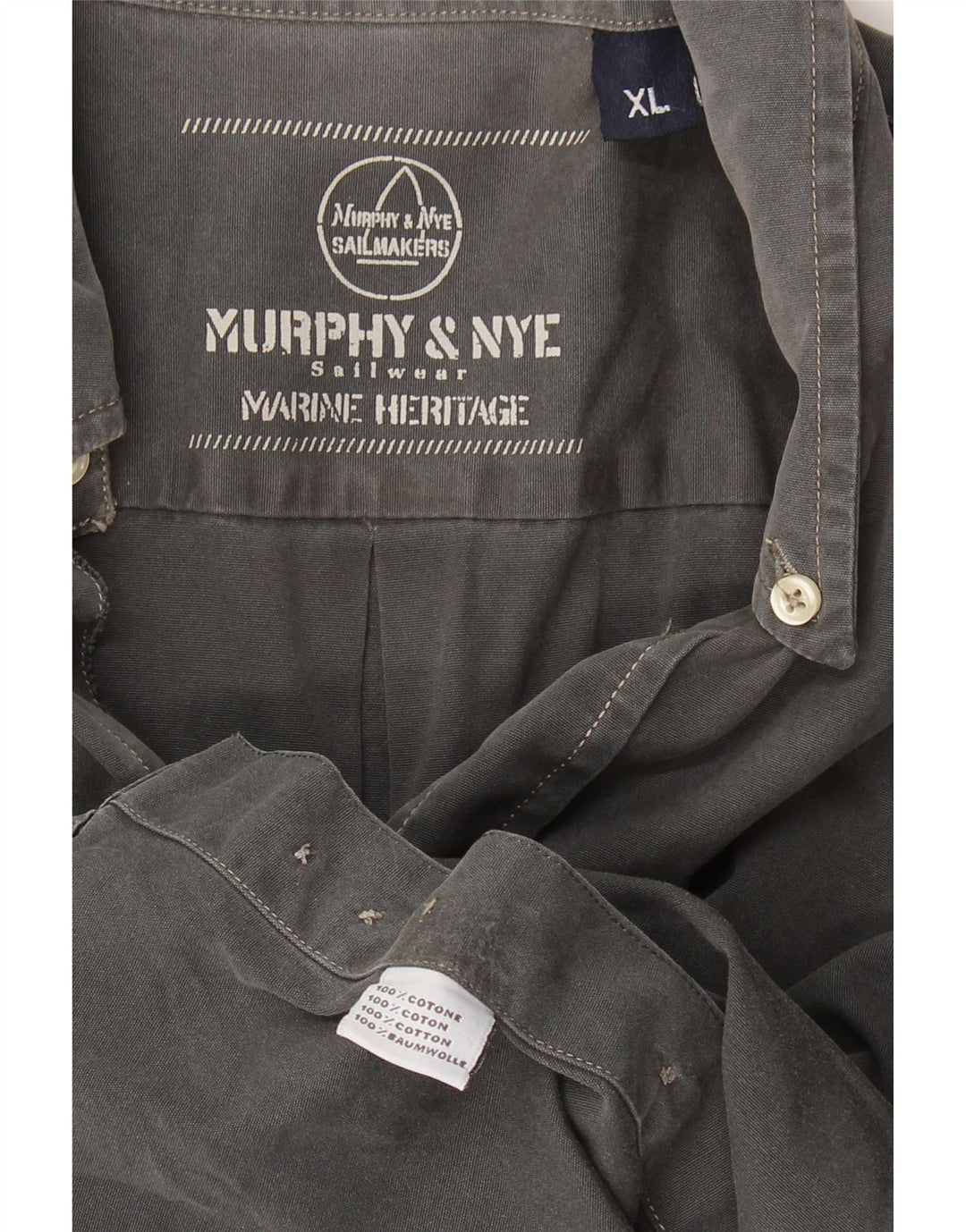MURPHY & NYE Ανδρικό πουκάμισο Marine Heritage XL Γκρι βαμβακερό