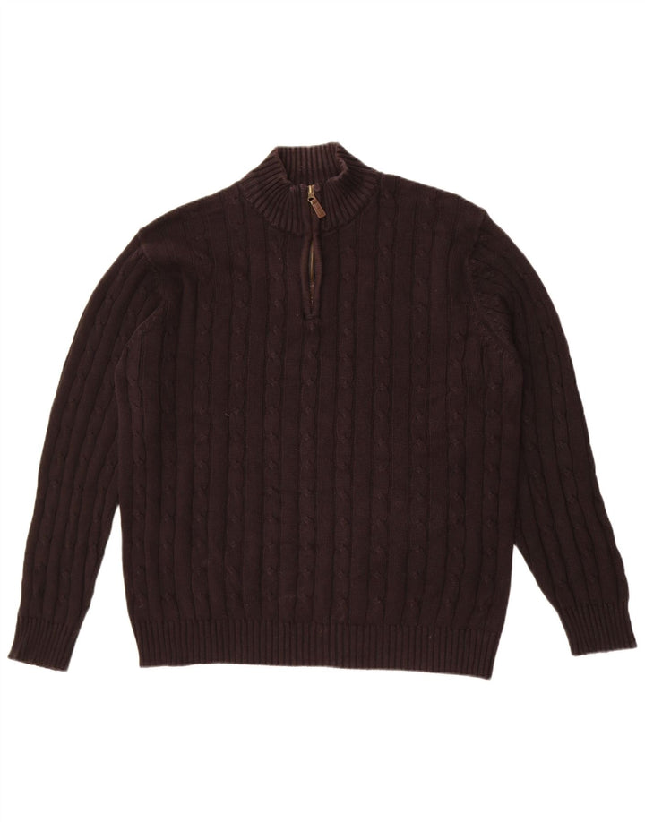 Ανδρικό πουλόβερ Marks & Spencer Blue Harbour με φερμουάρ, μαύρο μεγάλο