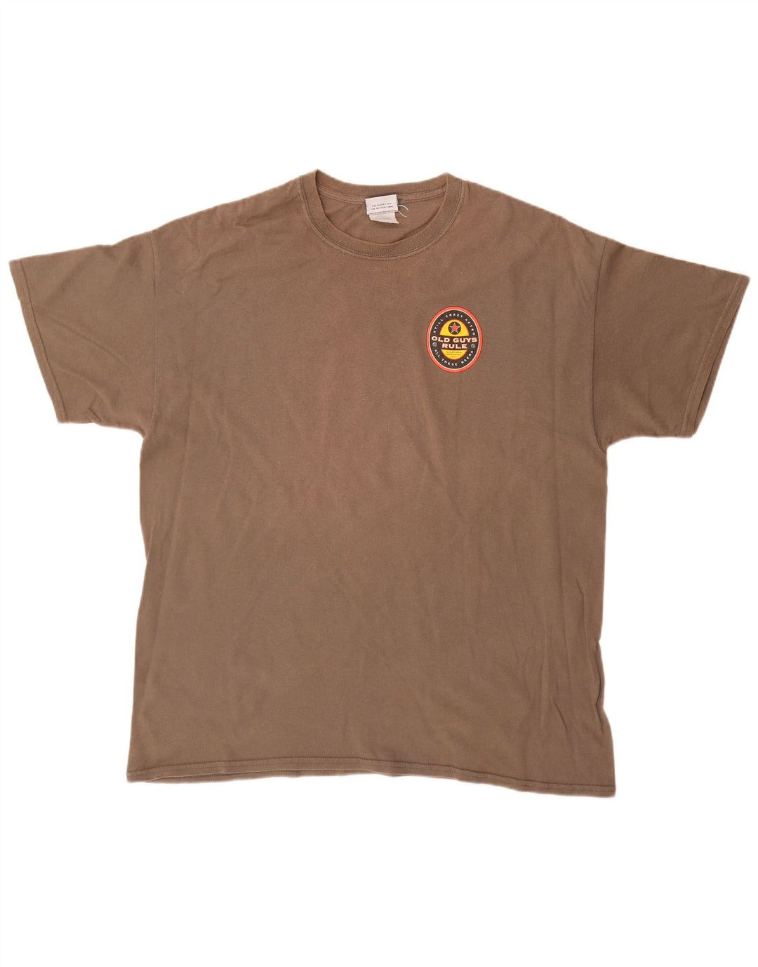 OLD GUYS RULE Ανδρικό γραφικό T-shirt Top XL Καφέ βαμβακερό