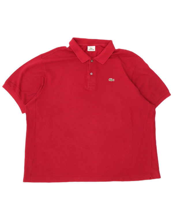 Ανδρικό πουκάμισο πόλο Lacoste Νούμερο 8 3XL Βουργουνδί βαμβάκι