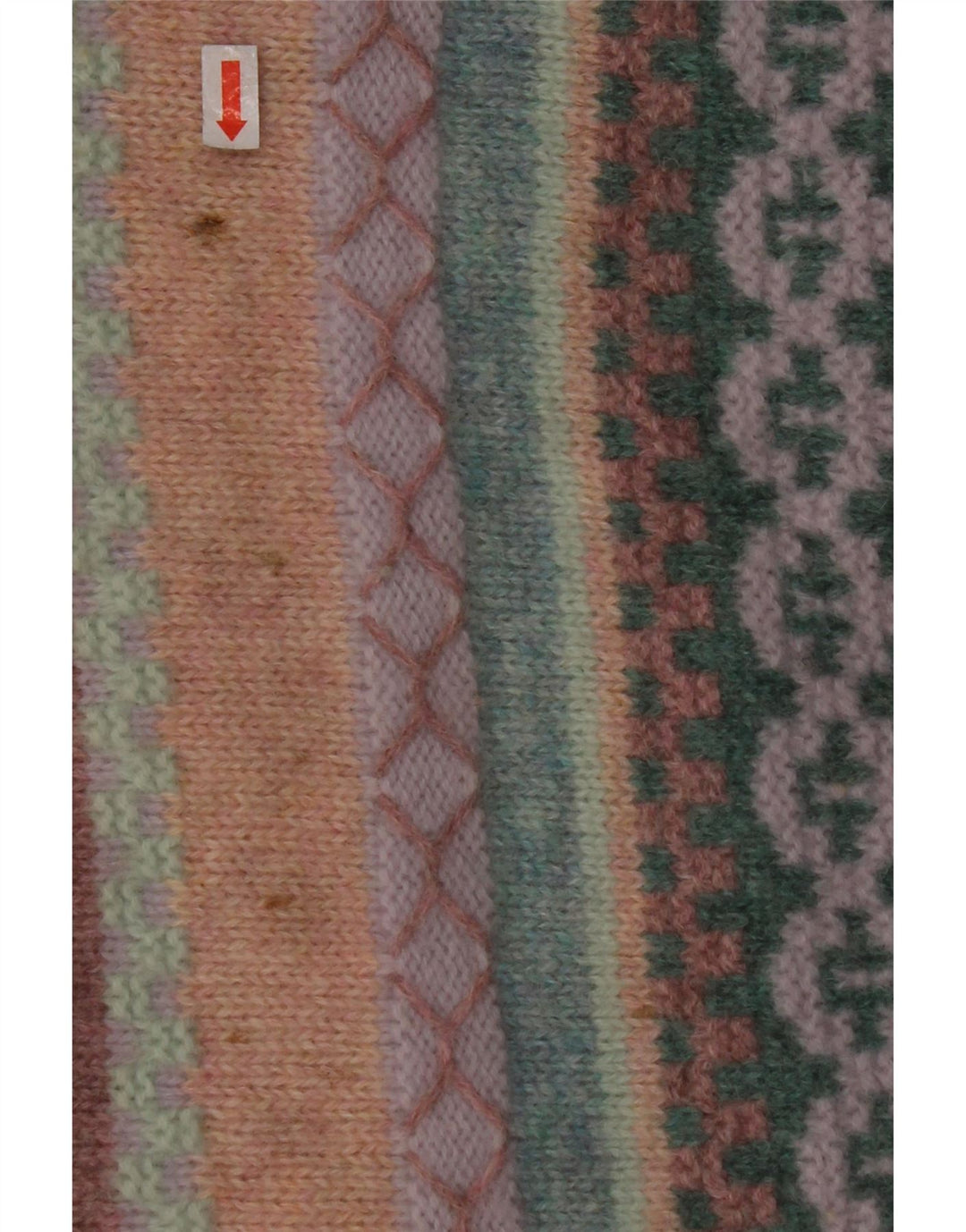 Γυναικείο πουλόβερ BENETTON Crew Neck Jumper UK 16 Μεγάλο πολύχρωμο ριγέ