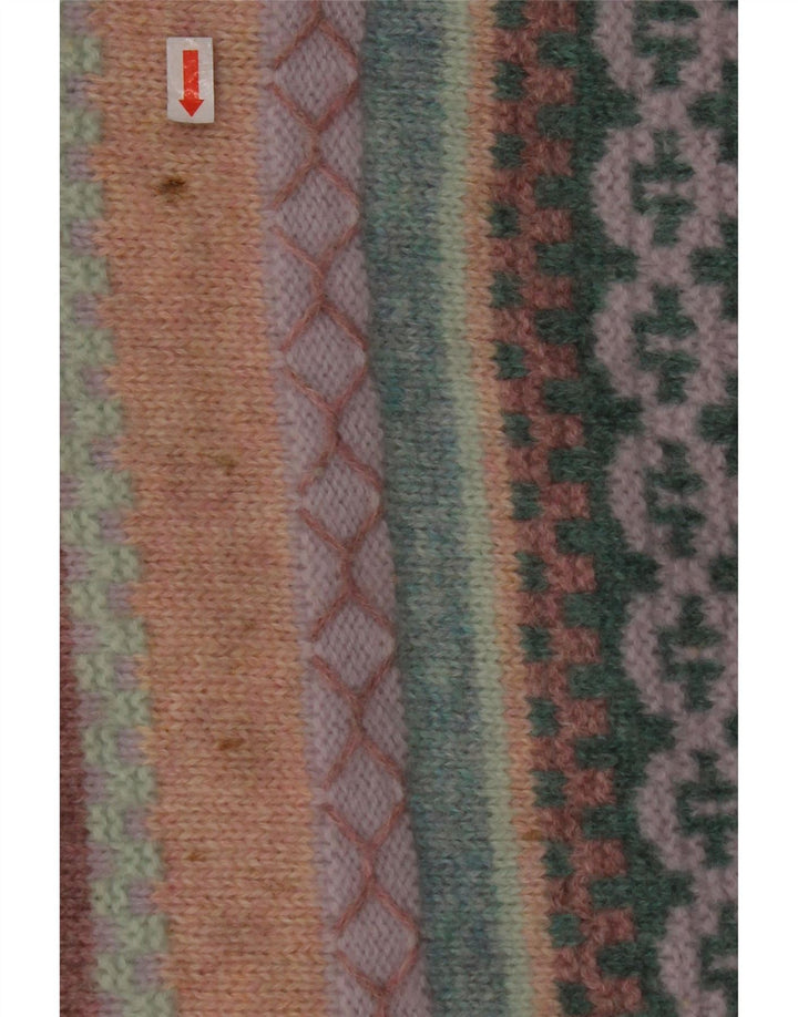 Γυναικείο πουλόβερ BENETTON Crew Neck Jumper UK 16 Μεγάλο πολύχρωμο ριγέ