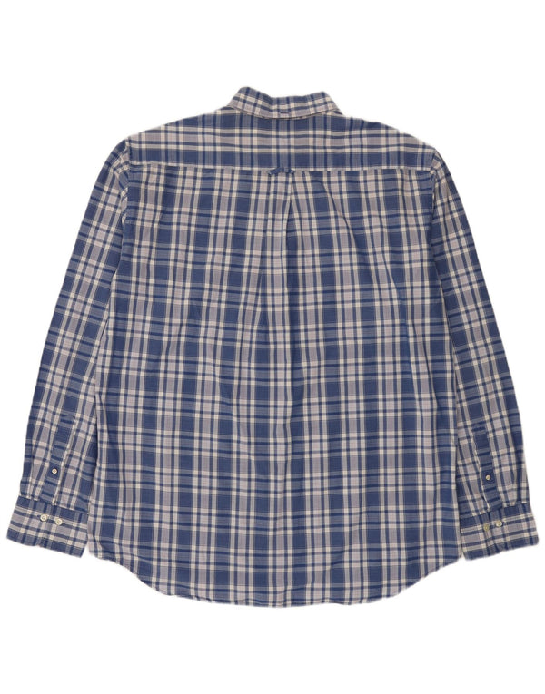 Ανδρικό πουκάμισο Gant Μέγεθος 45/46 18 2XL Blue Check Cotton