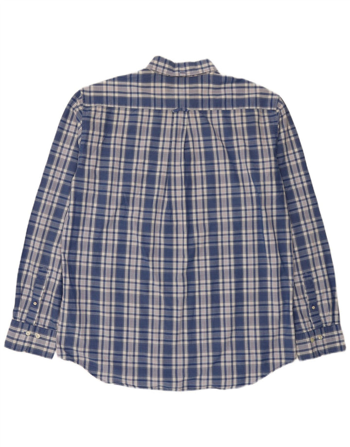 Ανδρικό πουκάμισο Gant Μέγεθος 45/46 18 2XL Blue Check Cotton