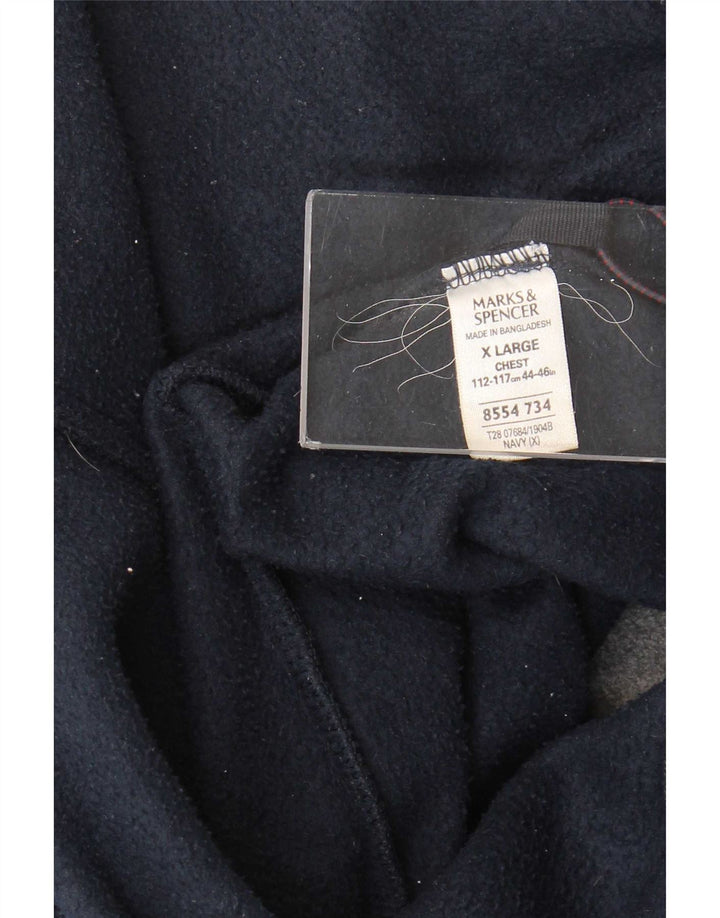 Marks & Spencer Ανδρικό Fleece Jacket UK 42 XL Navy Blue Polyester
