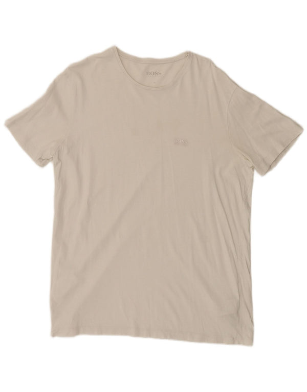 Ανδρικό T-Shirt Hugo Boss Τοπ μεσαίο λευκό βαμβακερό